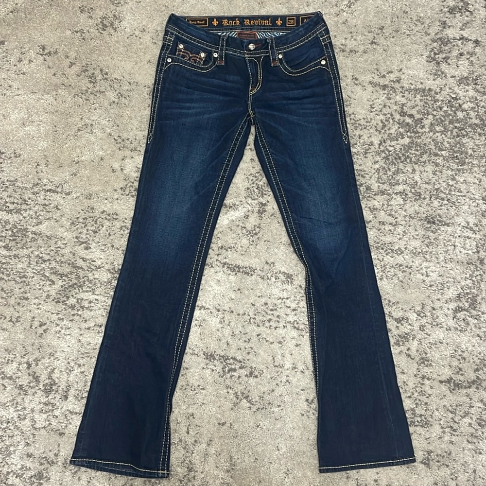 Rock Revival Alivia Relaxed Boot Cut Stretch Jeans